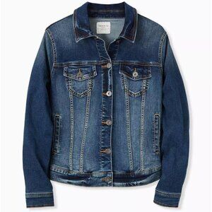 Torrid Plus Size Medium Wash Trucker Jacket 2 2X Jean Denim